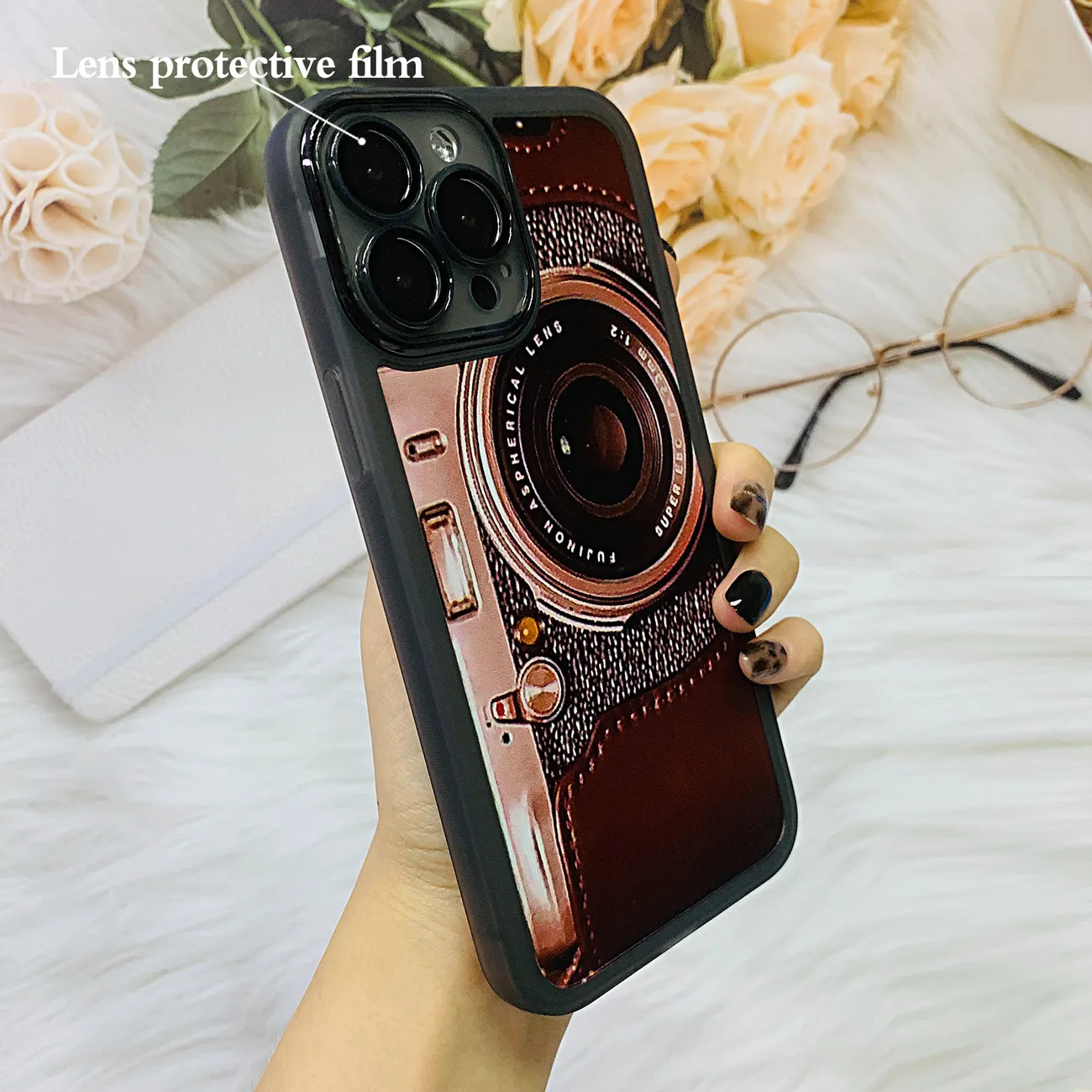 Camera Pattern Black PC Electroplating, Anti-fall, Anti-scratch, Anti-slip All-inclusive Lens Pro... | Temu Affiliate Program