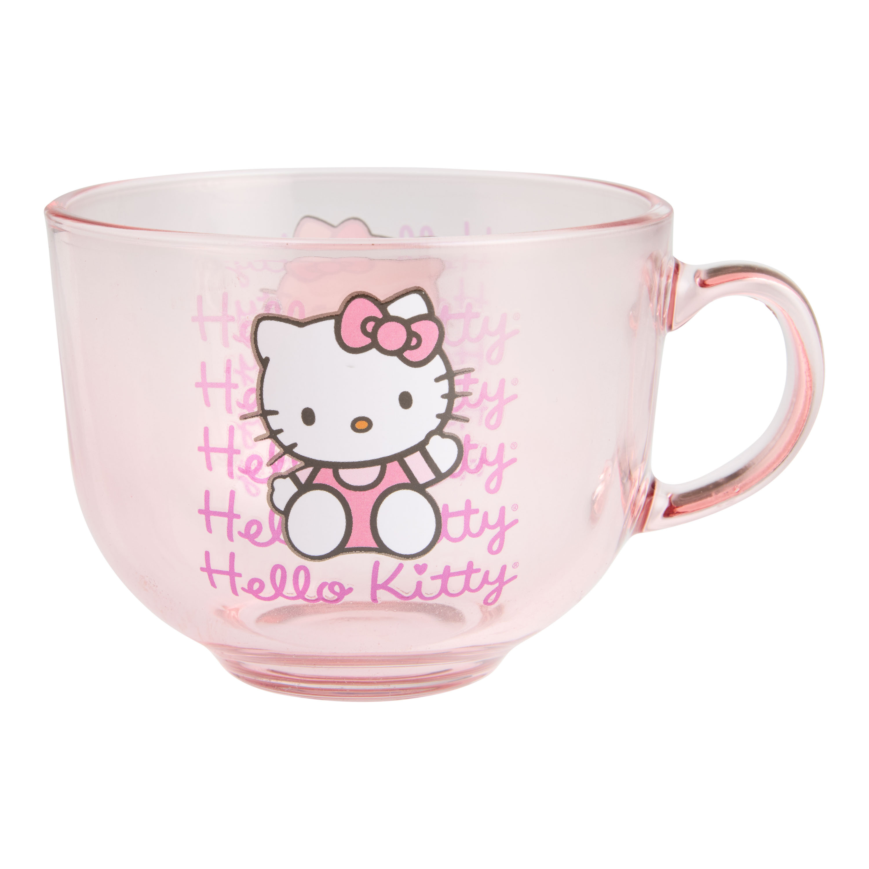 Hello Kitty Waving Pink Glass Mug | World Market