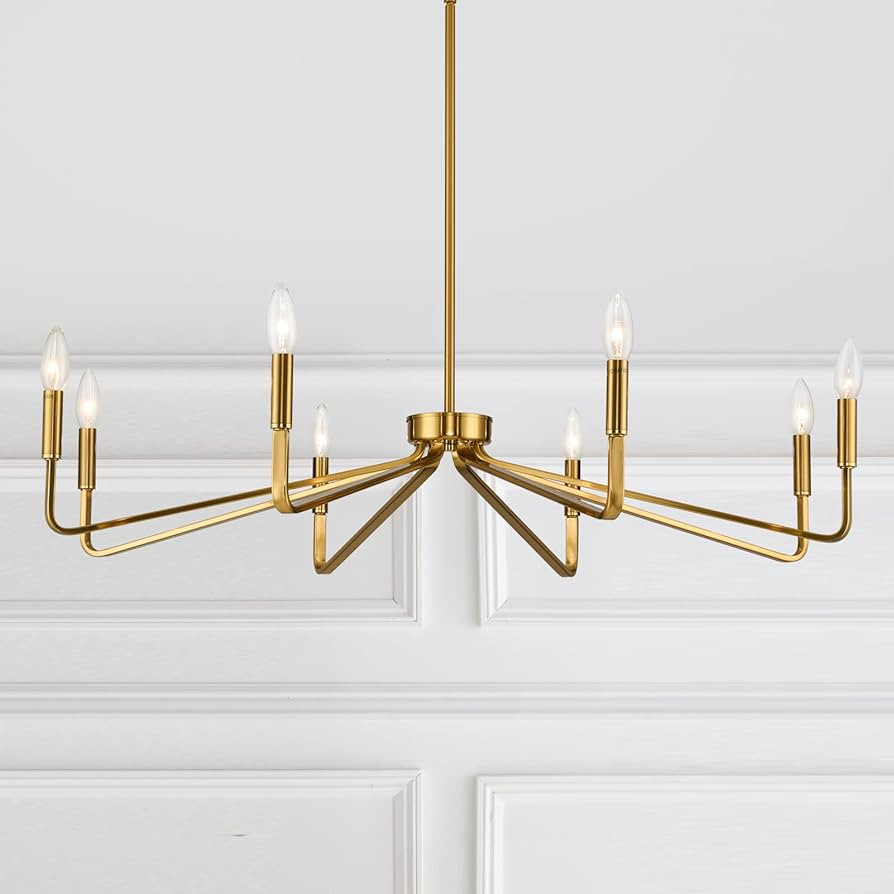 ACANER 38" Gold Chandeliers for Dining Room, 8-Light Modern Farmhouse Chandelier Light Fixture, B... | Amazon (US)