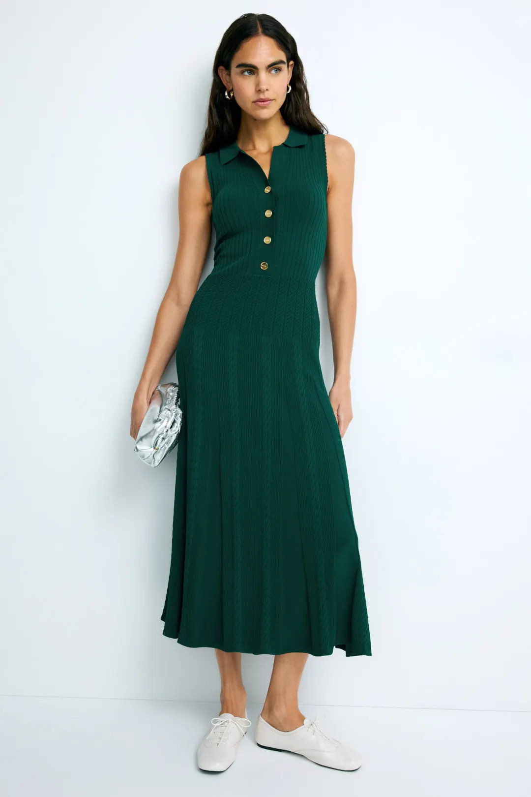 Sandro Gwenn Sleeveless Knit Midi Dress | Rent the Runway