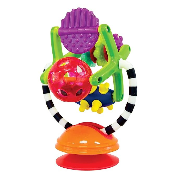 Sassy Teethe & Twirl Sensation Station 2-in-1 Suction Cup High Chair Toy, Developmental Tray Toy ... | Amazon (US)