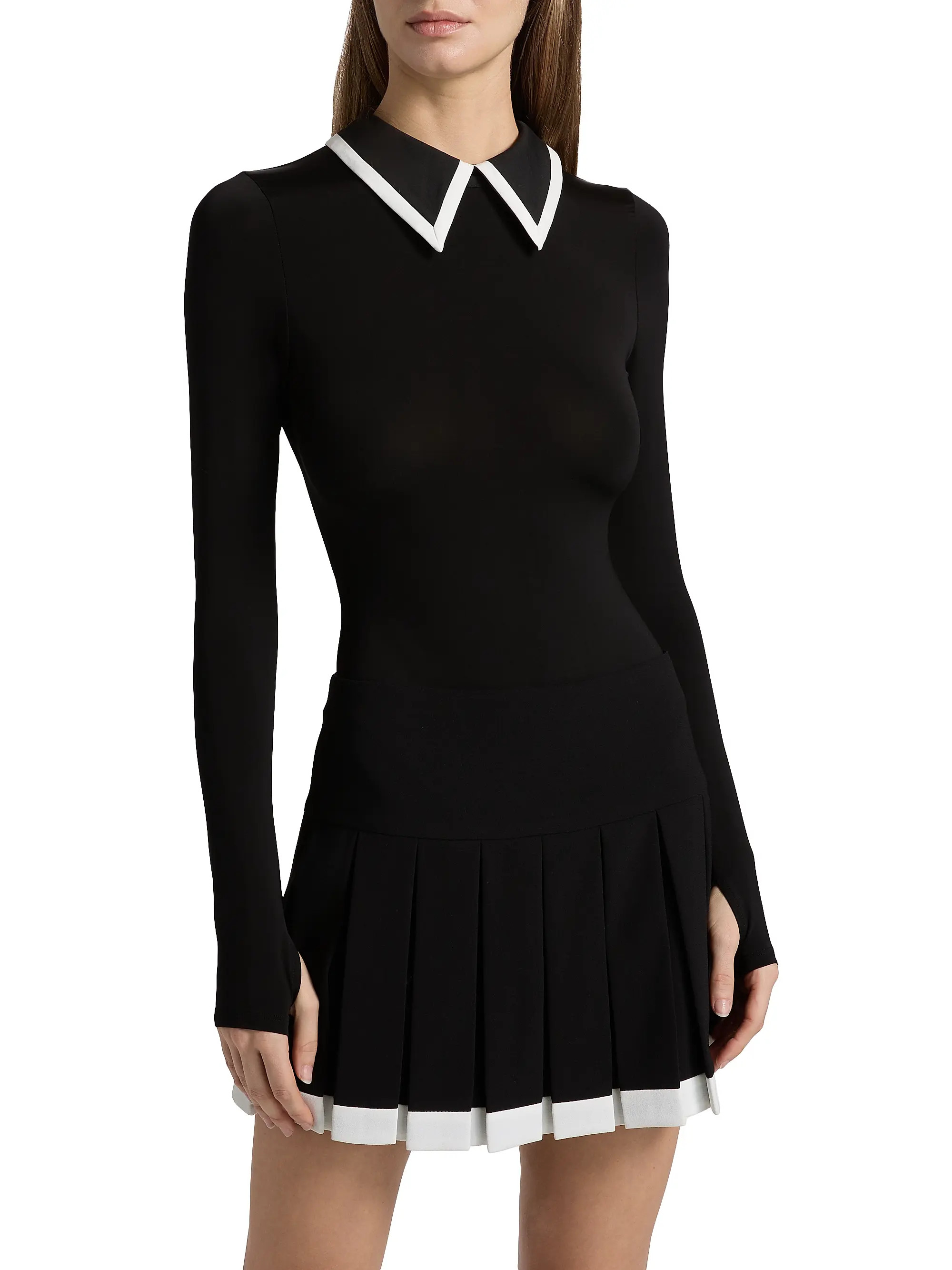 Keenan Long-Sleeve Polo Bodysuit | Saks Fifth Avenue