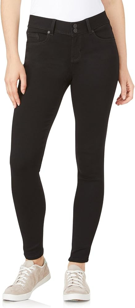 WallFlower Women's Ultra Fit Mid-Rise Insta Soft Denim Juniors Jeans (Also Available in Plus Size... | Amazon (US)