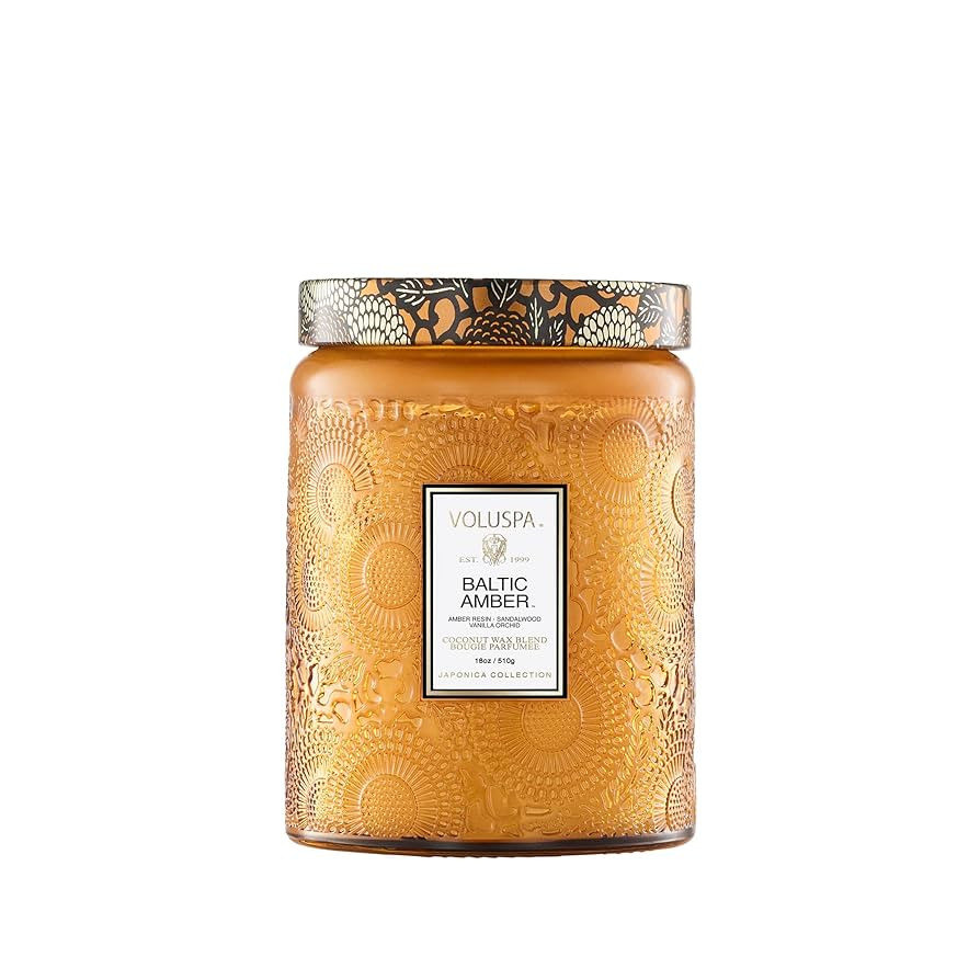 Voluspa Baltic Amber, Large Candle Jar, 18 oz, 100 Hour Burn Time, Coconut Wax for Clean Burning,... | Amazon (US)