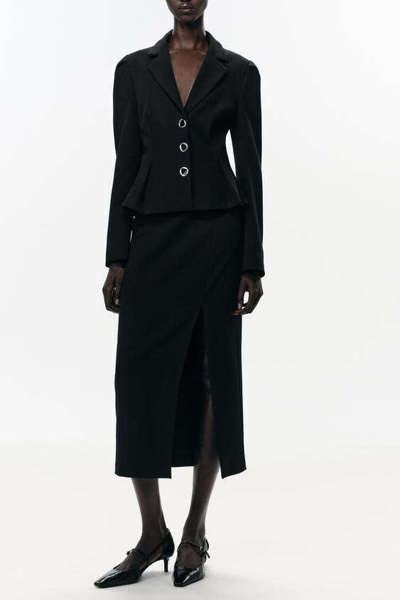 MIDI PENCIL SKIRT WITH SLIT | Zara US