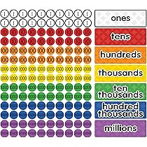 Dowling Magnets DO-732162 Magnet Math Magnetic Place Value Disks & Headings (Grades 3–6) | Amazon (US)