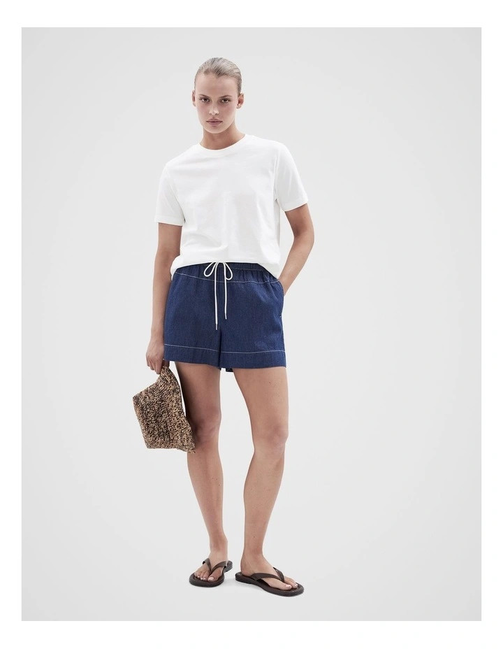 Paperbag Waist Denim Shorts in Denim | Myer