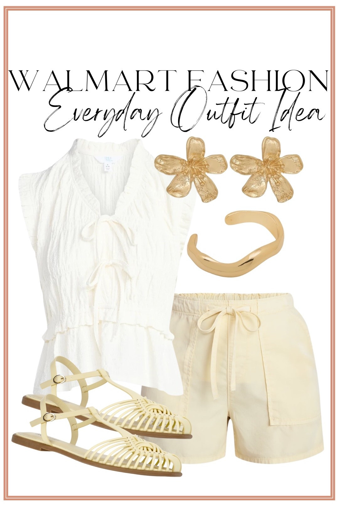Soft neutrals, feminine details, and the sweetest summer styling. This textured tie-front top paired with drawstring shorts creates such an effortless warm-weather look. Add statement floral earrings and woven-inspired sandals, and you have an outfit that’s equal parts comfortable and elevated.

Perfect for brunch, vacation, summer gatherings, or simply feeling cute while running errands.

✨ Lightweight fabrics
✨ Easy, relaxed fit
✨ Neutral pieces you’ll wear on repeat
✨ Affordable Walmart fashion finds

This look feels boutique-inspired without the boutique price tag!

#WalmartFashion #WalmartStyle #NeutralOutfit #SummerStyle #AffordableFashion #WalmartFinds #EverydayOutfit #SummerOOTD #VacationStyle #CasualChic #FashionFinds #WalmartNewArrivals #MomStyle #BoutiqueStyle #LTKFashion

#LTKootd #LTKPetite #LTKmomlife