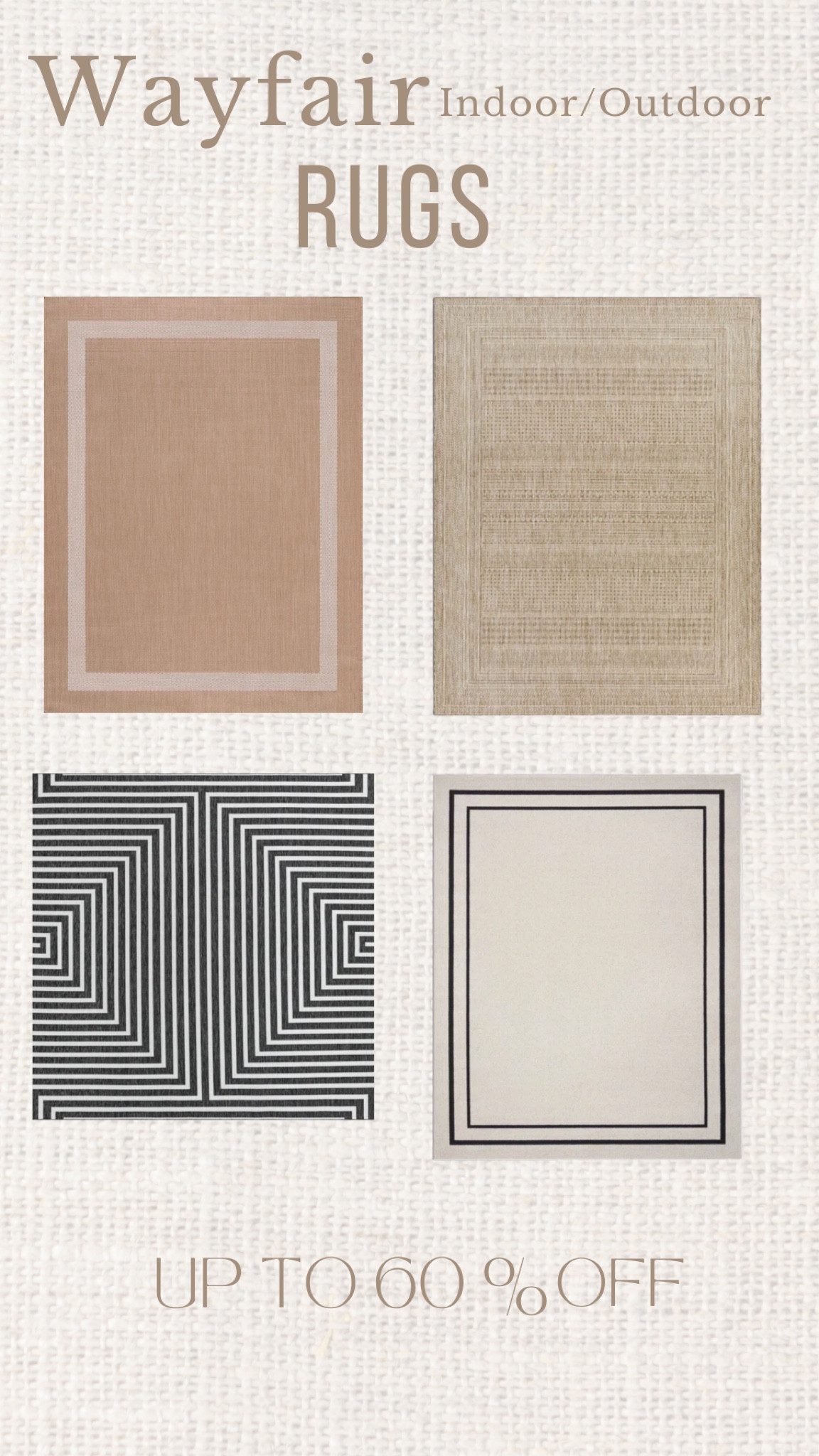 Wayfair rugs on sale now! Up to 60% off 8x10 Indoor/Outdoor area rugs. 

#LTKSummerSales #LTKHome #LTKxNSale