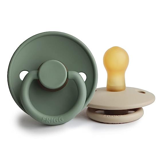 FRIGG Natural Rubber Baby Pacifier | Made in Denmark | BPA-Free (Lily Pad/Sandstone, 0-6 Months) | Amazon (US)
