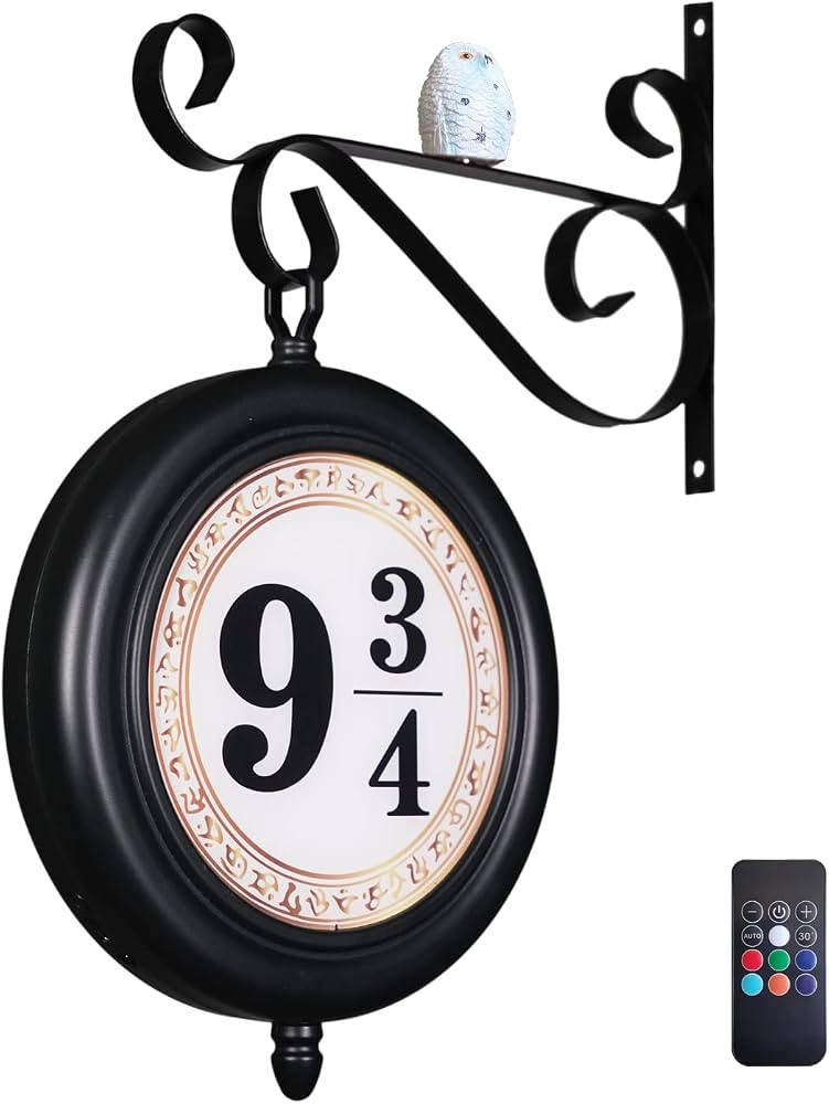 EAQ Platform Sign Decorative Light, Rechargeable Room Decor, Harry Fans Gift, Double-Sided Wall N... | Amazon (US)