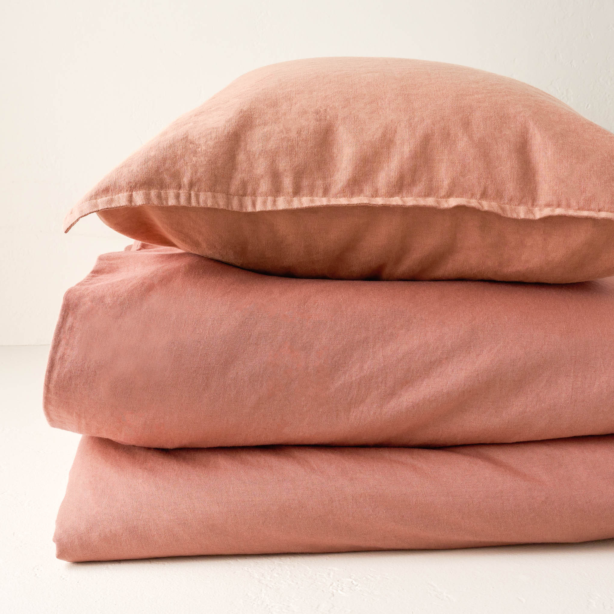 Washed Linen Cotton Duvet Cover - Desert Clay | Magnolia
