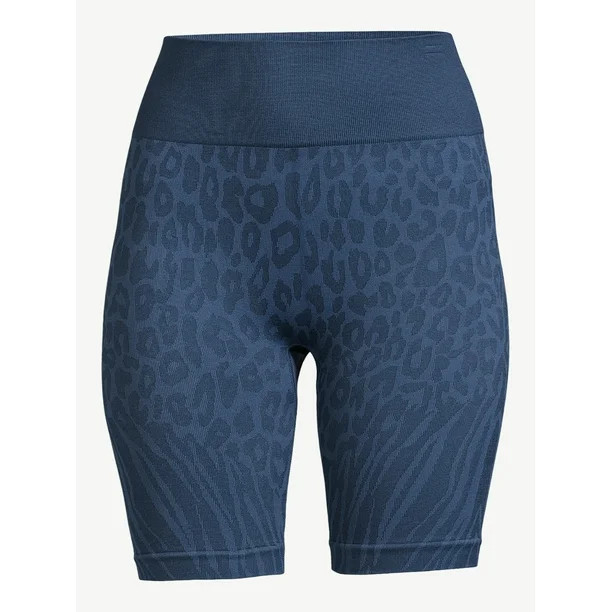 Sofia Active by Sofia Vergara Women's Seamless High Waisted Animal Print Bike Shorts - Walmart.co... | Walmart (US)