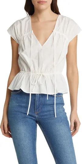 Rails Savi Cotton Blend Peplum Blouse | Nordstrom | Nordstrom