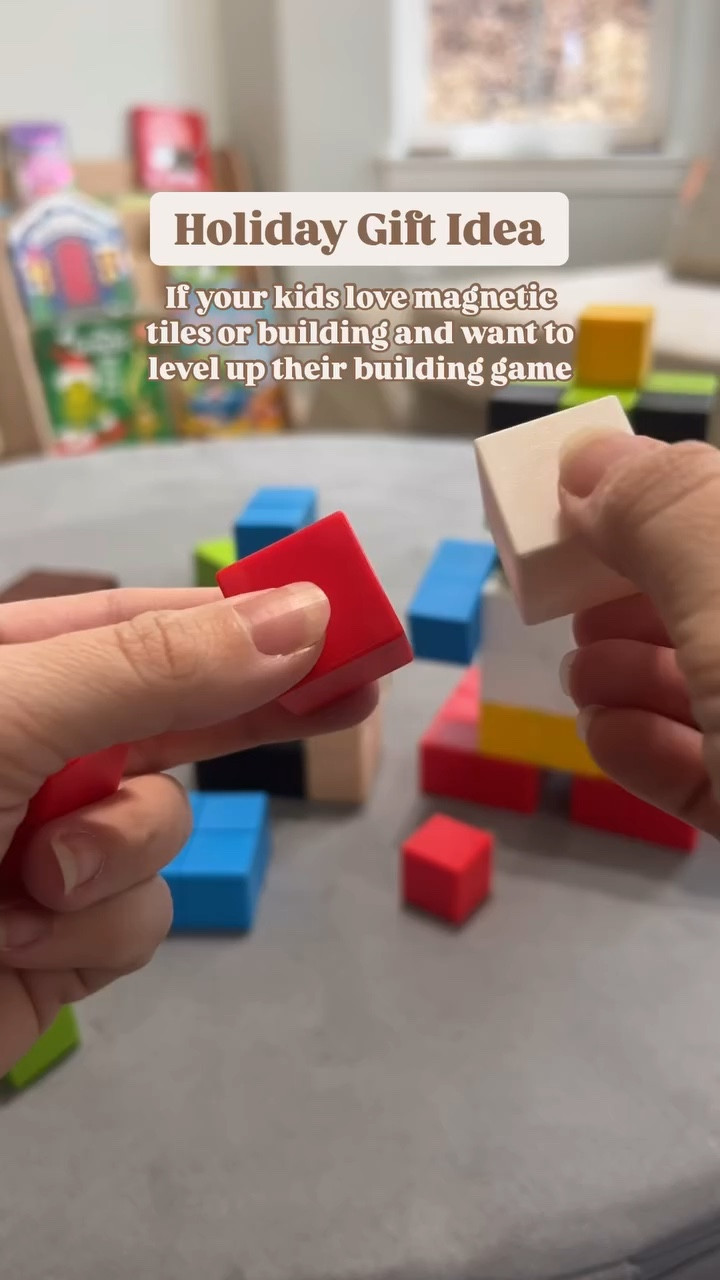 This is one I’m super excited to give my kids - I had so much fun playing with them and couldn’t put them down! These work on their own or in combination with magnetic tiles It also comes with instructions - ie how I made the robot 🤖 

#holidaygiftideas #kidgiftideas