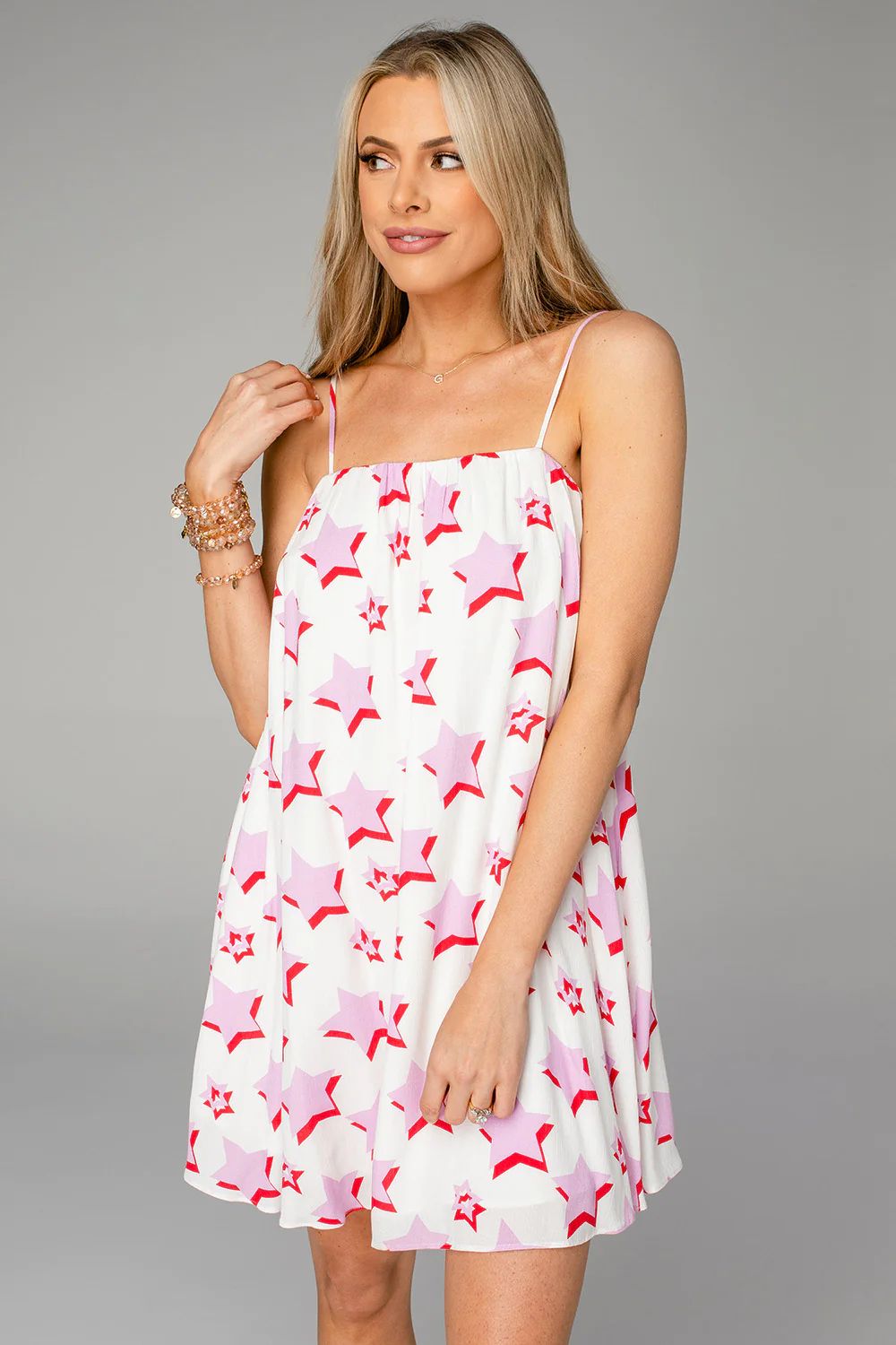 Sandra Swing Mini Dress - Pink Sky | BuddyLove