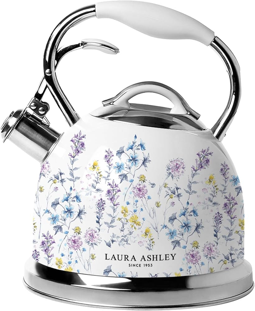 VQ Laura Ashley Wild Meadow 2.5L Stainless Steel Tea Kettle Stovetop Whistling Teapot for Inducti... | Amazon (US)