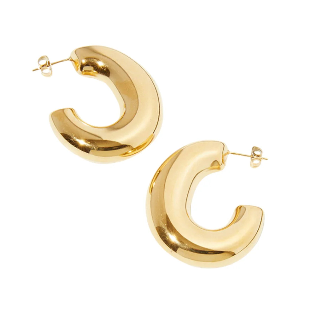 Julia Chunky J Shape Hoop | ALAIS BRANCHE'