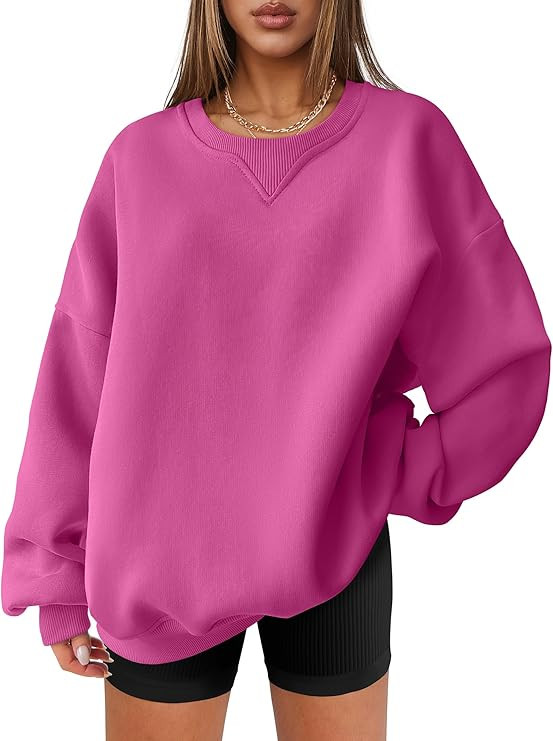 ANRABESS Womens Sweatshirts Oversized Fleece Crew Neck Pullover Hoodies Casual Comfy 2024 Fall Fa... | Amazon (US)