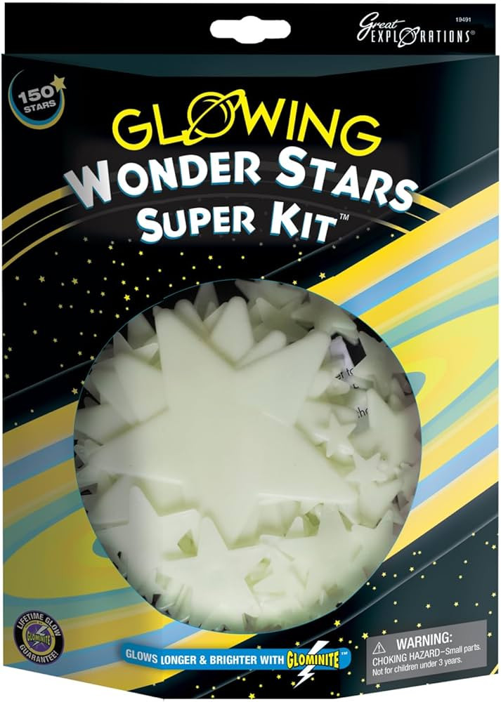 Great Explorations: Wonder Stars Super Kit, Glow In The Dark Ceiling Stars. 150 Pieces In 4 Sizes... | Amazon (US)