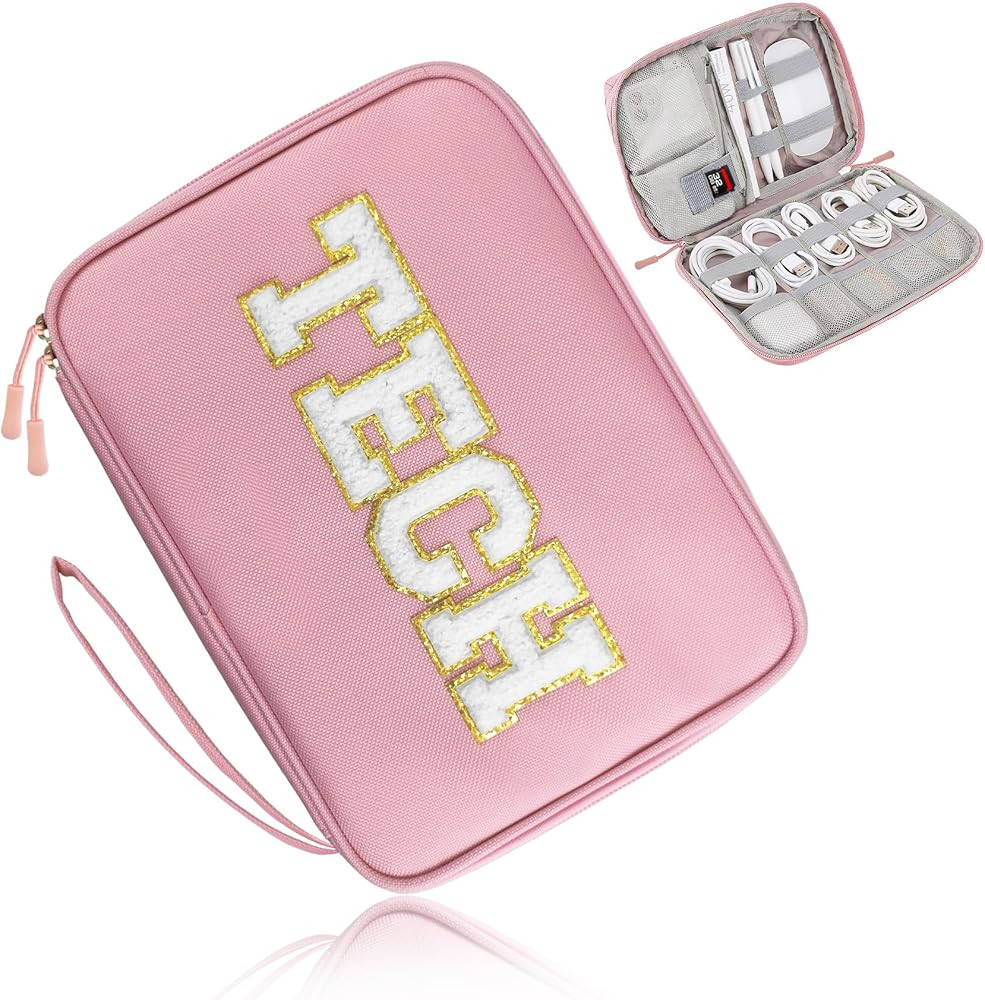 COSHAYSOO Electronics Bag Case Cable Cords Organizer Travel Essentials for Women College Teen Gir... | Amazon (US)