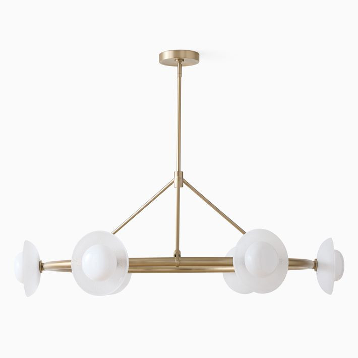 Bezel 6-Light Round Glass Chandelier (40") | West Elm CA
