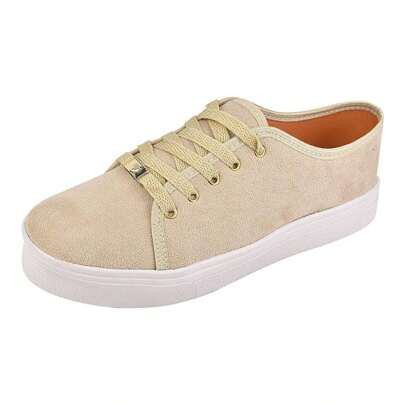 Tênis Feminino Marfim e Rosê Sapatenis Confortável Casual Básico Academia Promoção Lançamento | SHEIN