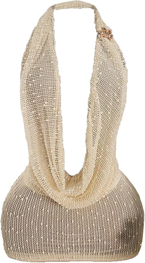 SOLY HUX Women's Halter Mesh Mini Dress Sexy Deep V Neck Draped Sleeveless Backless Bodycon Vacat... | Amazon (US)