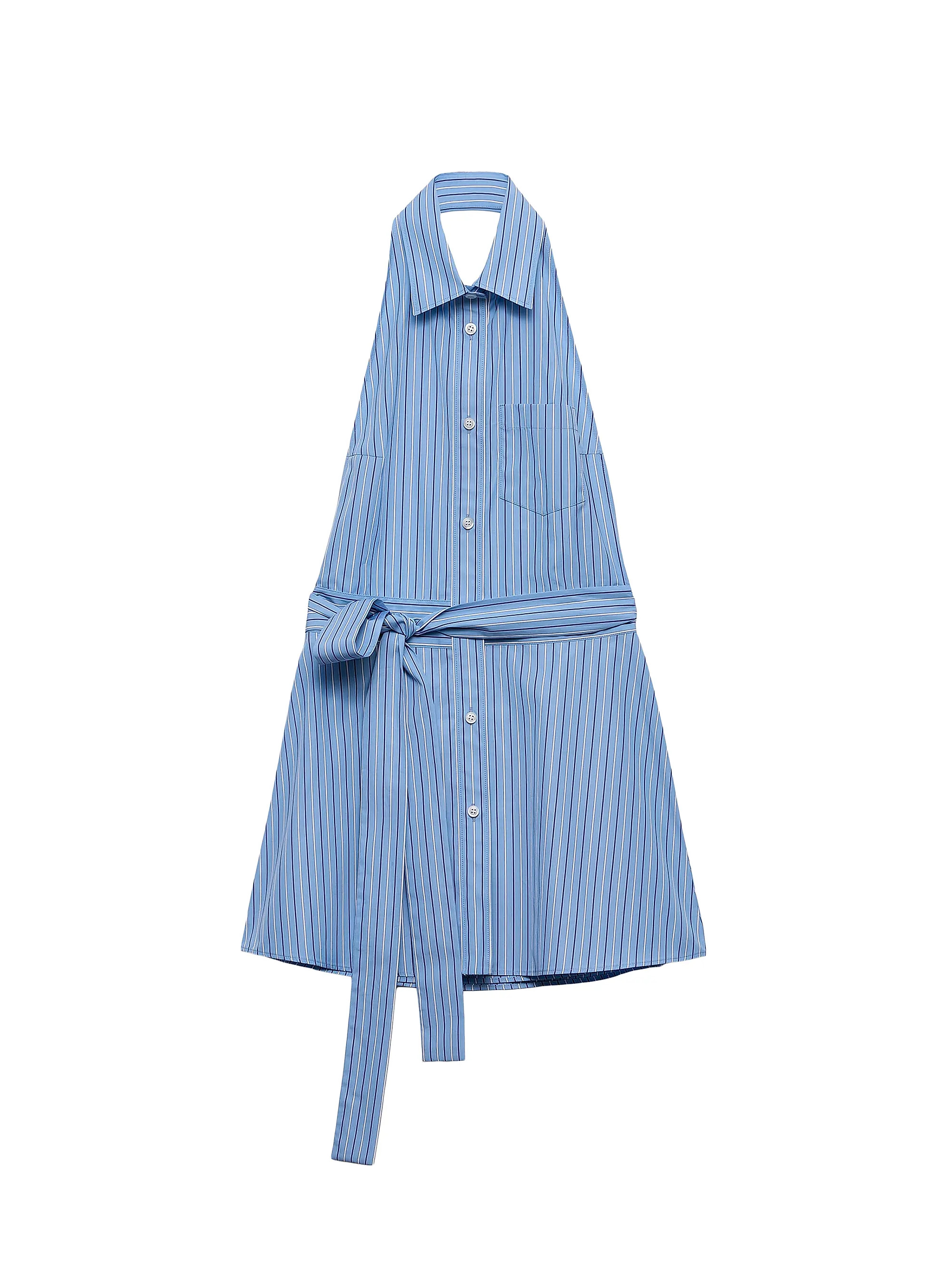 Sleeveless Striped Poplin Shirt Dress | Saks Fifth Avenue