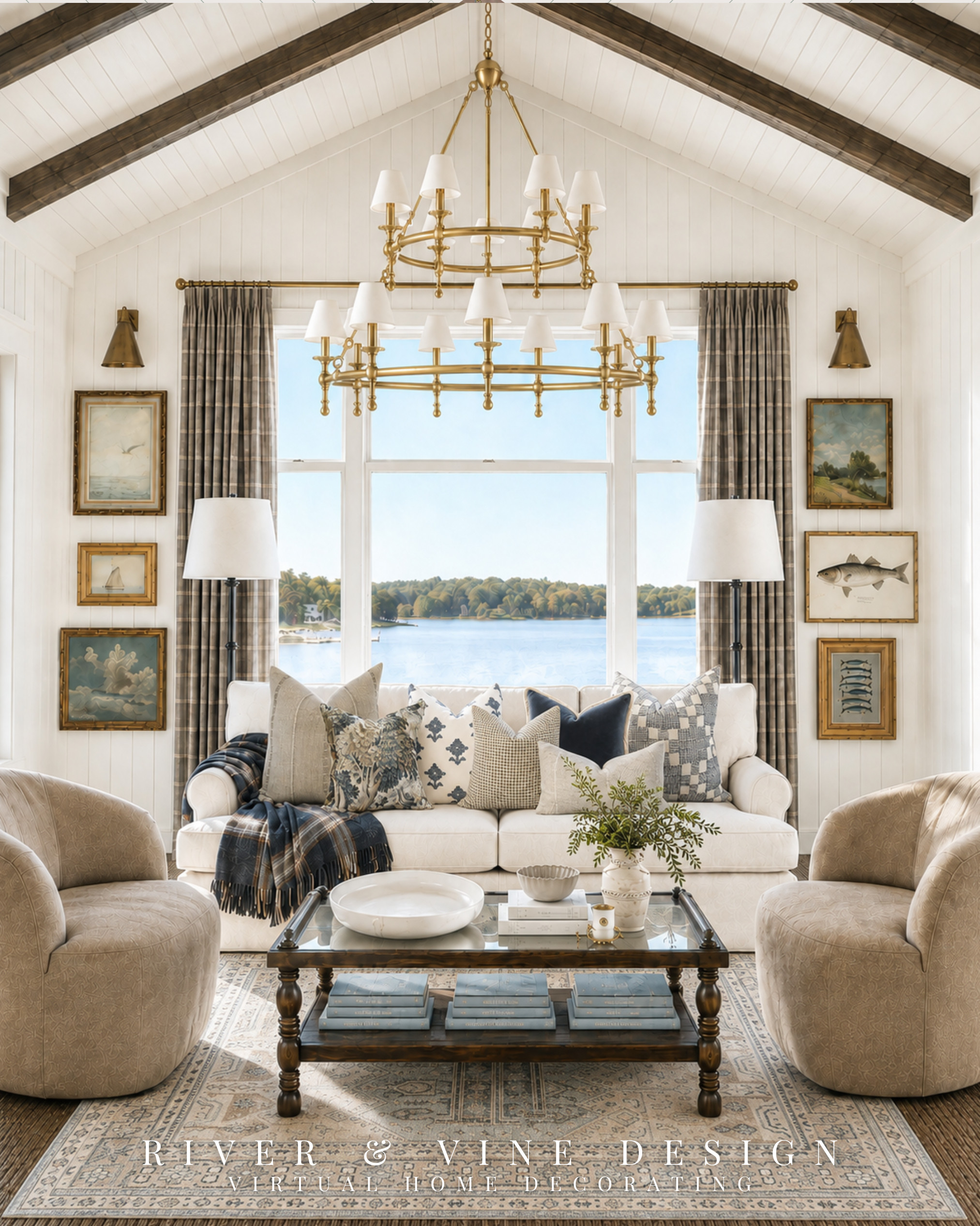 A lake house living room can feel relaxed without sacrificing a sense of tradition.

This room captures a subtle Ralph Lauren-inspired aesthetic through layered plaid, faded blue-and-cream patterns, warm wood, and classic brass accents. Varying the scale of the patterns—a bold plaid beside smaller motifs and quiet textures—creates a collected look without making the room feel busy.

Ralph Lauren inspired living room, classic lake house decor, blue and cream living room, traditional living room design, plaid curtain ideas, patterned throw pillows, heritage home decor, collected living room style

I may receive a commission from purchases made through my links.

#LTKHome