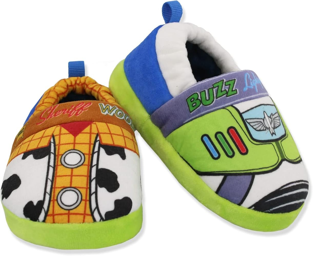 Disney Toy Story Woody Buzz Boys Toddler A-Line Slippers | Amazon (US)