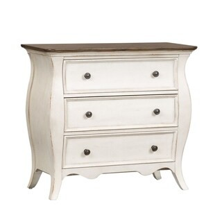 Parisian Marketplace Brownstone and White Paint 3-drawer Bedside Chest | Bed Bath & Beyond