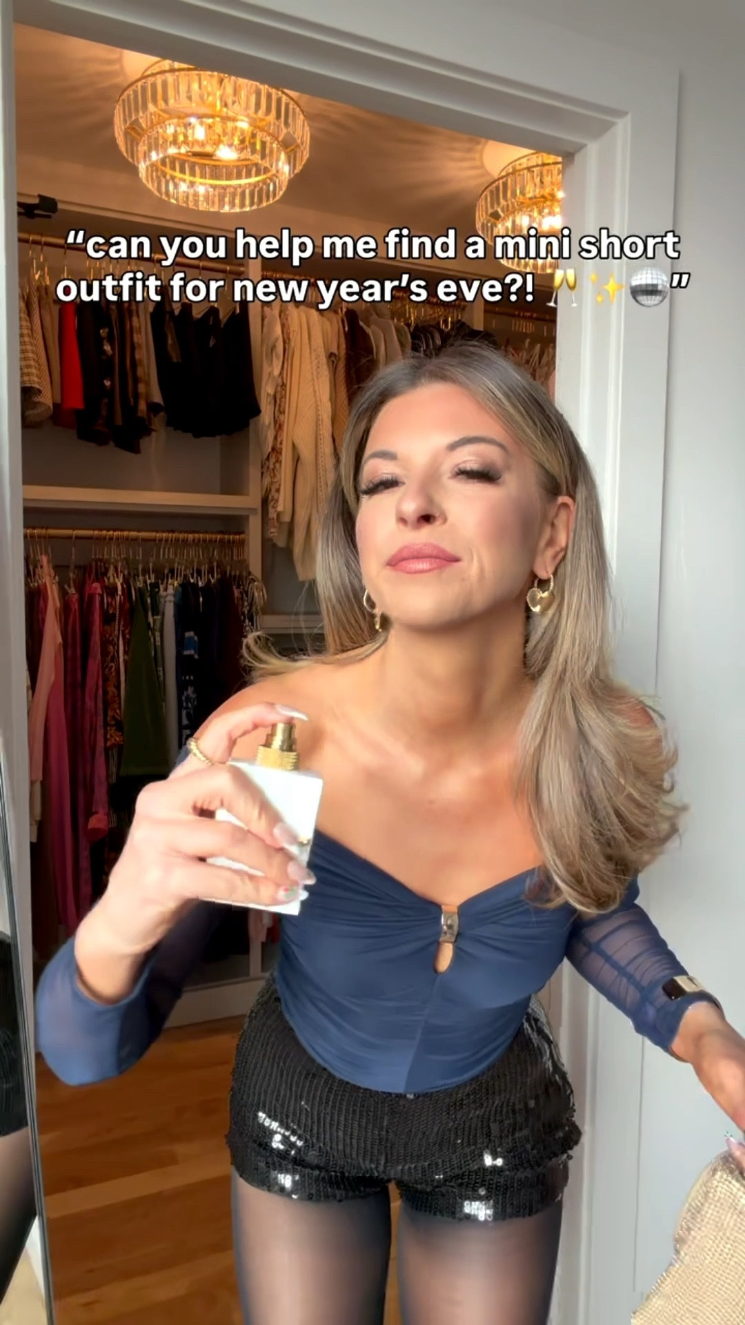 Abercrombie black sequin shorts styled with navy long sleeve top and boots

Wearing smallss

Holiday outfits
Sequin shorts
Long sleeve tops
Date night
New years
Black boots
Winter event
Holiday party
Nighty

#LTKHoliday #LTKSeasonal #LTKFindsUnder100