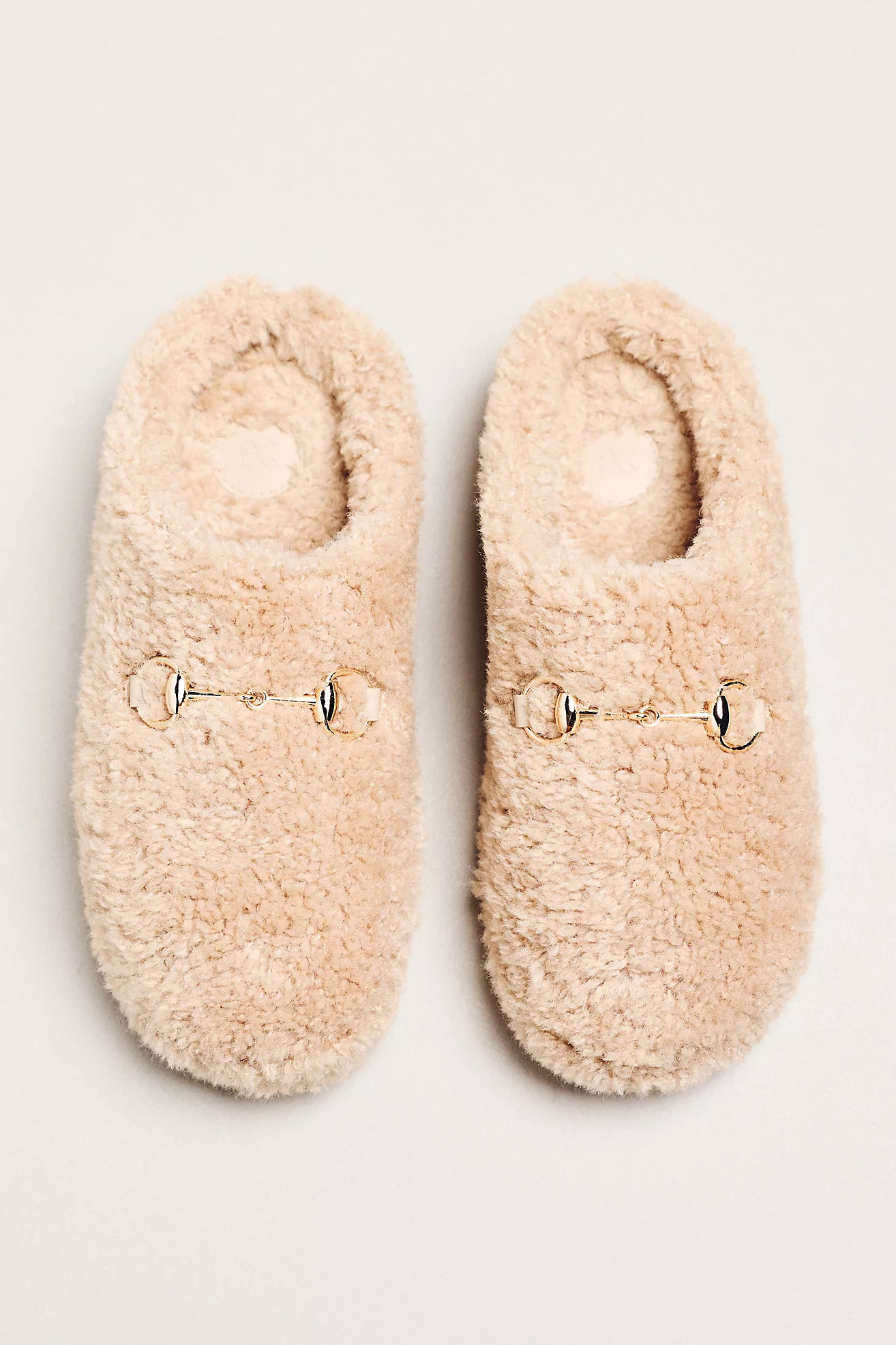 Maeve Sherpa Fleece Bit Scuff Slippers | Anthropologie (US)