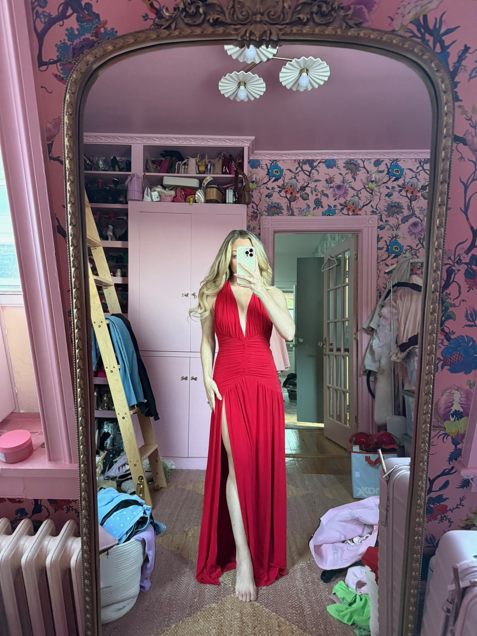 Deep v red maxi 

#LTKootd #LTKFestival