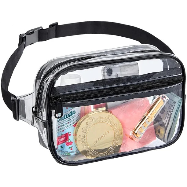 Maylisacc Clear Fanny Pack, Stadium Approved Clear Waist Pack for Women Men, Fashion Belt Bag for... | Walmart (US)