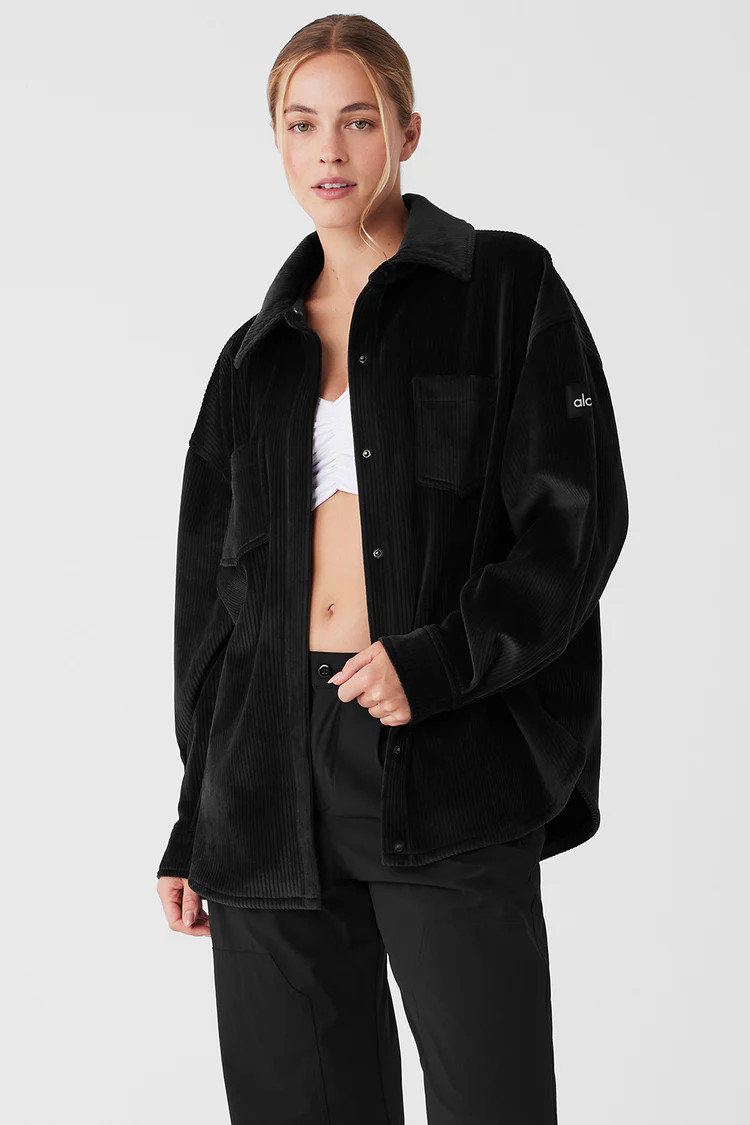 Ribbed Velour Mountain Side Shacket | Alo Yoga (US)