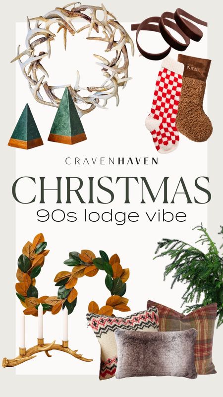 Did someone say 90’s lodge vibe? Loving this classic look with a slight nostalgic yet mountain modern twist and pop of red this season!

#LTKHoliday #LTKSeasonal #LTKhome