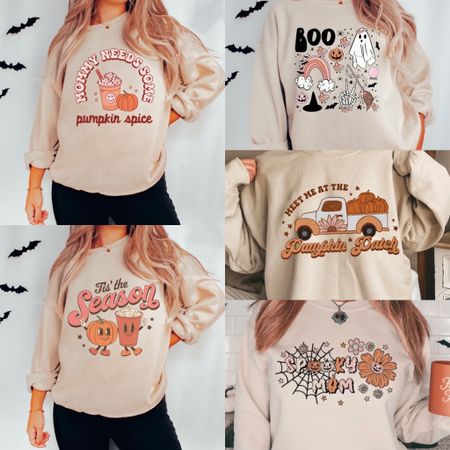 Boho fall and Halloween womens crewnecks! 

#LTKunder50 #LTKstyletip #LTKSeasonal