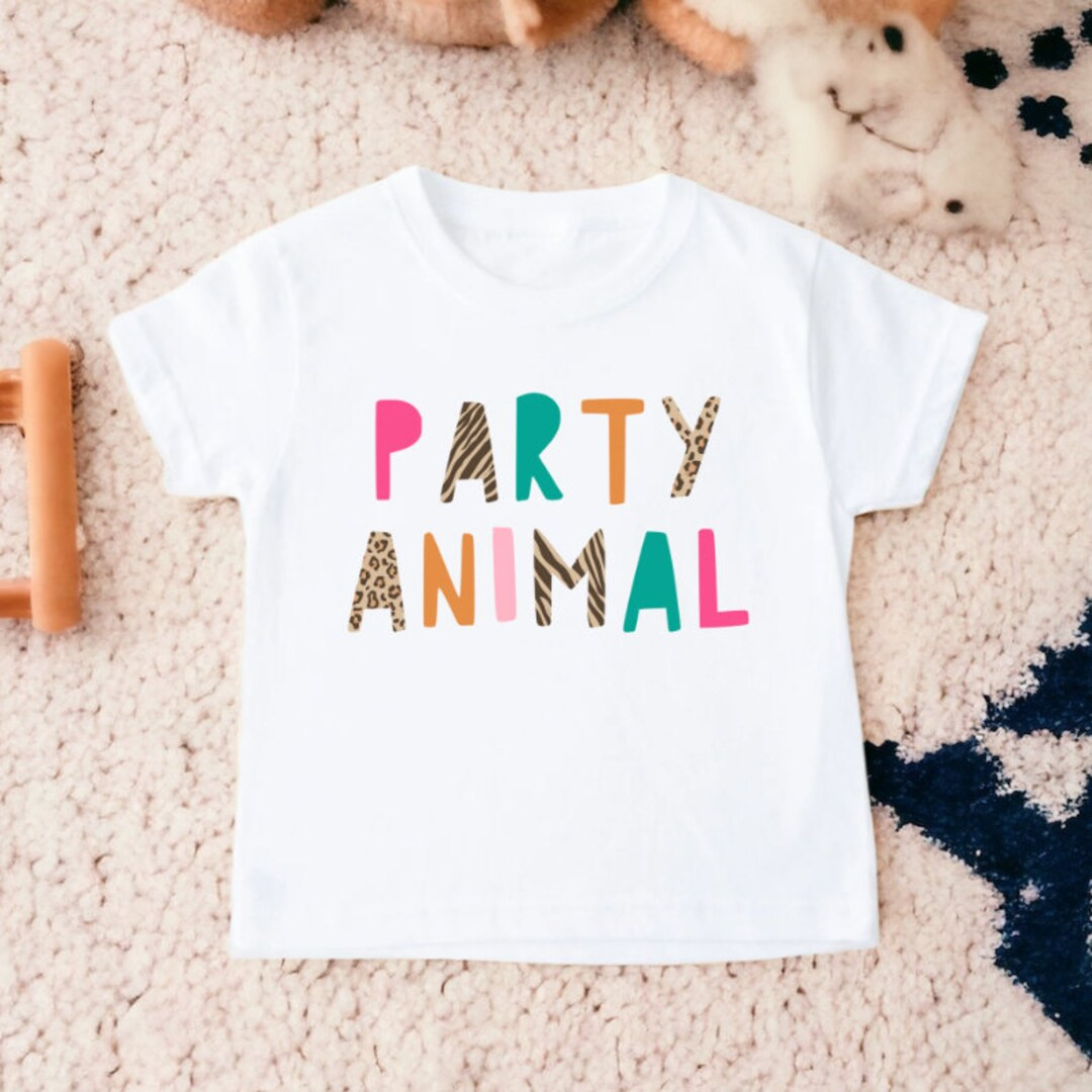 Party Animal Birthday Shirt, Zoo Birthday Shirt, Safari Birthday Shirt, Toddler Birthday Shirt, K... | Etsy (US)