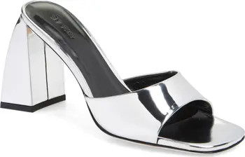 Michele Mirror Metallic Square Toe Sandal (Women) | Nordstrom