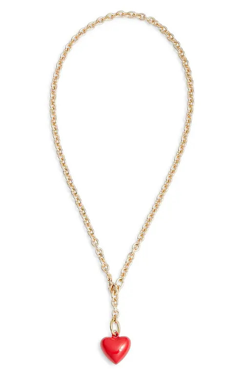 ROXANNE ASSOULIN The Mini Happy Heart Pendant Necklace in Red at Nordstrom | Nordstrom