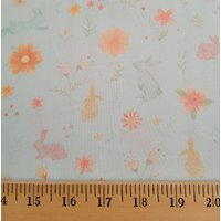Bunny Tales Bunnies & Flowers Cotton Easter Fabric From Studio E. Quilting Fabric. Quilting/Easter/Holiday/Bunny | Etsy (US)