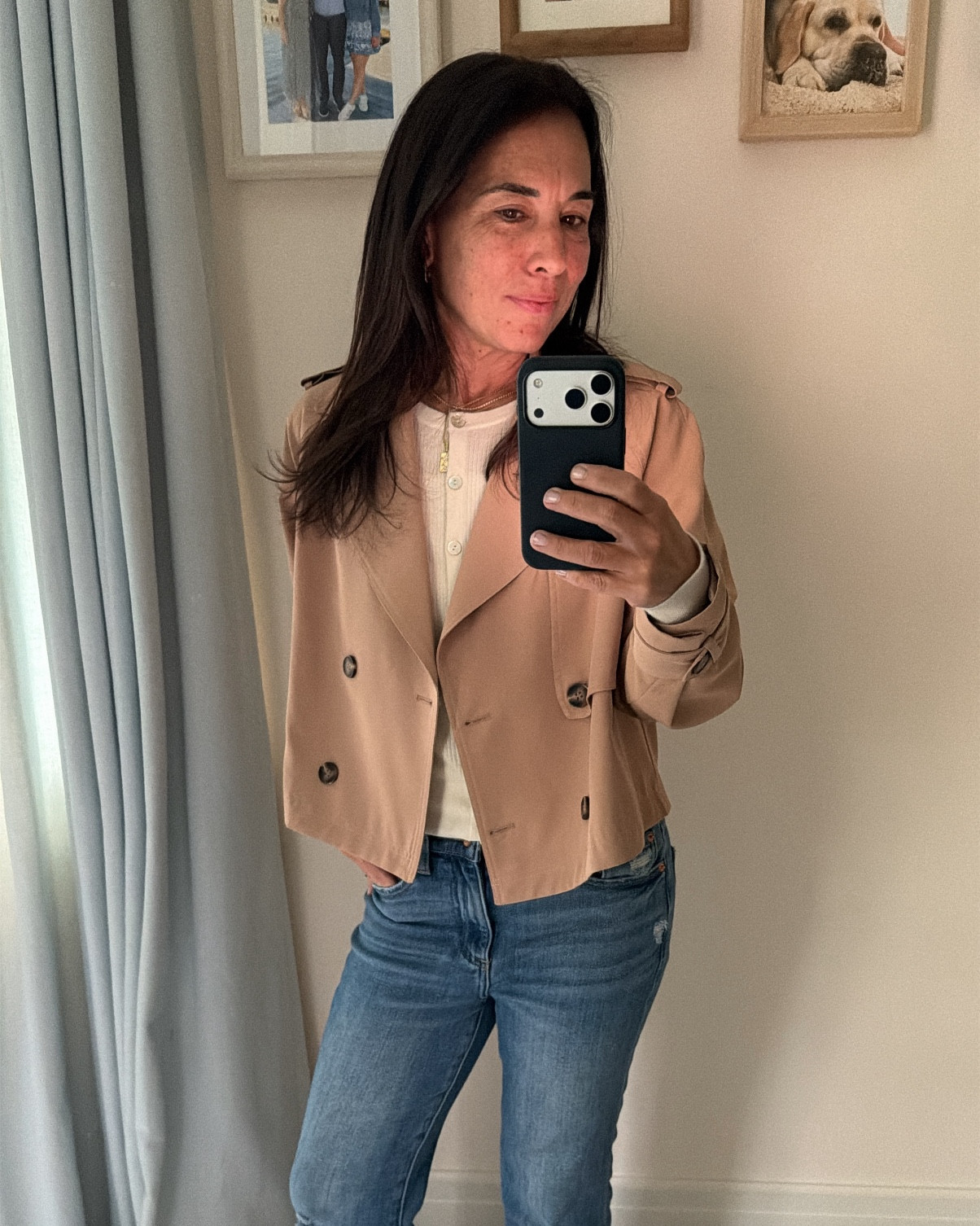 A cropped trench is a must. This is my fave find  

#LTKdayinmylife #LTKootd #LTKgrwm