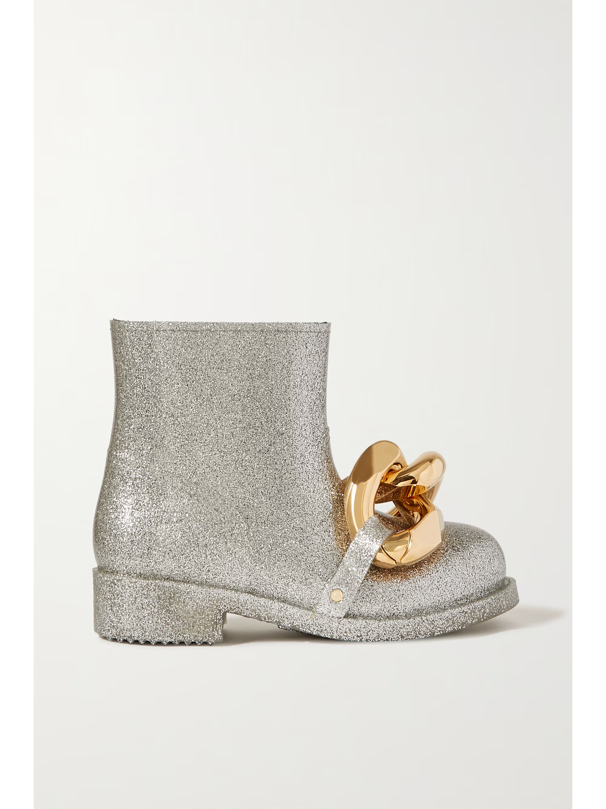 Chain-embellished glittered rubber rain boots | NET-A-PORTER (US)