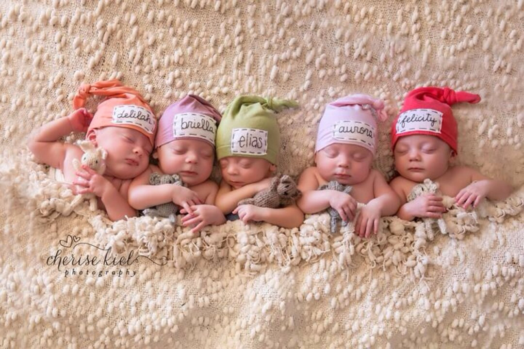 YOU CHOOSE COLOR: Name hat, personalized hat, knot beanie, photography prop, birth announcement, ... | Etsy (US)