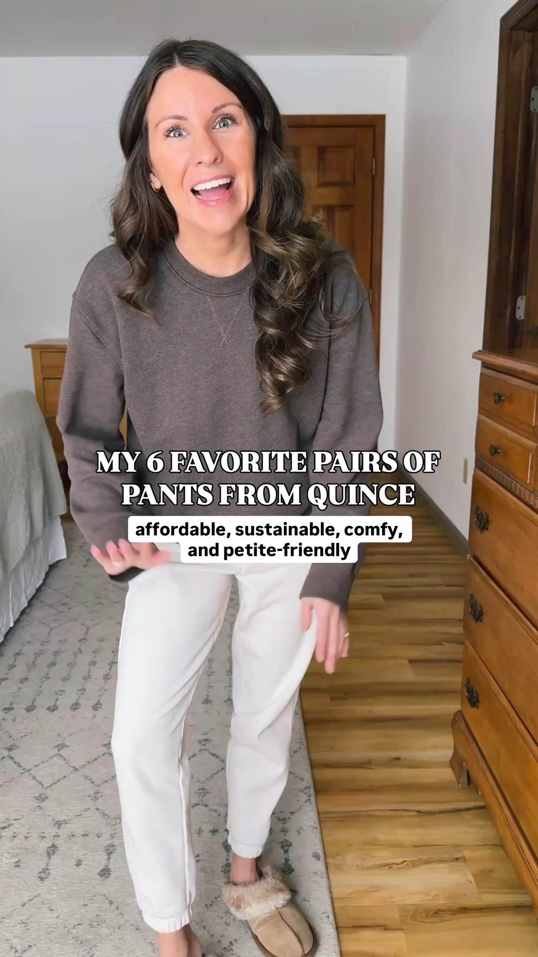 6 pairs of pants I love from Quince:

Pair 1: black wide leg, size 0 in 26” inseam

Pair 2: green barrel pants, size 2 (I’d size down now to my typical 0) I bought these 3 years ago when I was heavier 

Pair 3: wide leg sweats, size small (I’d do xs now—also ordered these years ago)

Pair 4: relaxed straight jeans, 24 in 26” inseam (Atlantic blue wash)

Pair 5: seaweed corduroy pants, size 0 in 26” inseam (also linked the flare and straight version) 

Pair 6: black sweatpants, size xs 

#LTKFindsUnder50 #LTKPetite #LTKootd