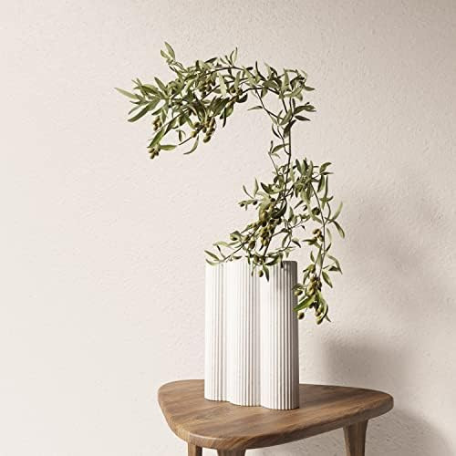 Amazon.com: Minimalist Ceramic Flower Vase - Home Decor for Modern Table Shelf Fireplace Bedroom ... | Amazon (US)