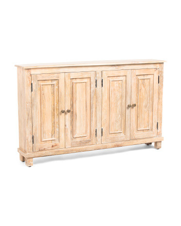 60in Mango Wood Jensen 4 Door Solid Sideboard | TJ Maxx