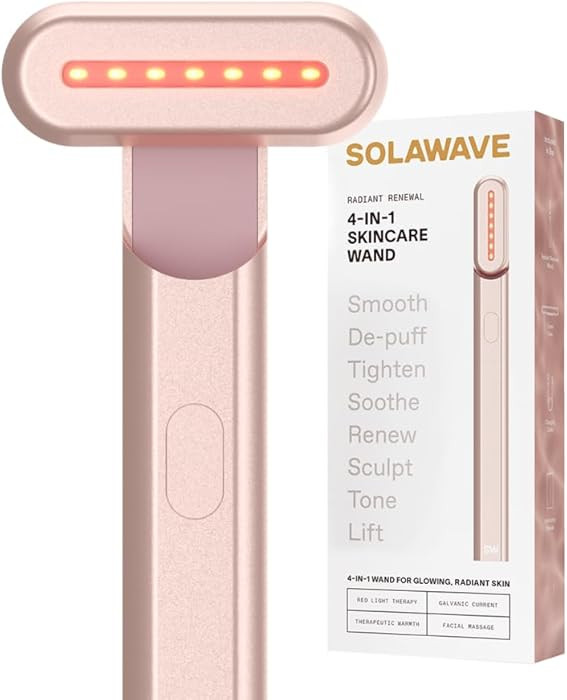 Solawave 4-in-1 Red Light Therapy Wand for Face & Neck | Beauty Device with Galvanic Current, Mas... | Amazon (US)